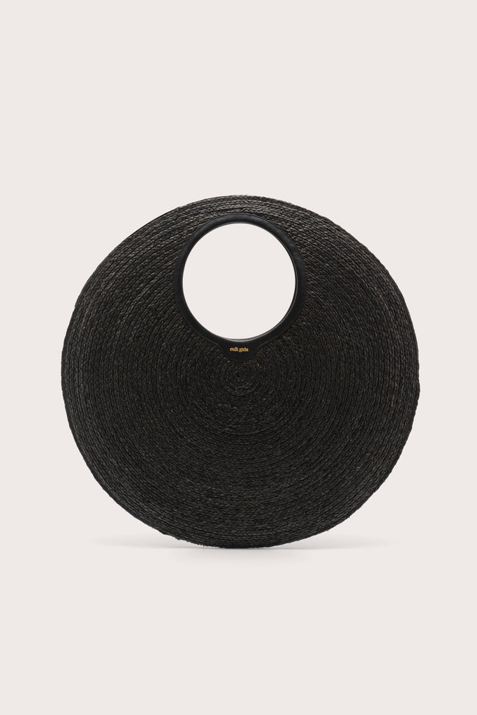 ハンドバッグ Amun Bag - Cult Gaia - Raffia - Black 052125_CULTGAIA_AMUN_SHOULDER_
