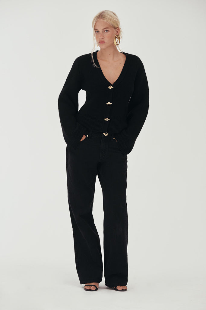 JOS CARDIGAN - BLACK – CULT GAIA