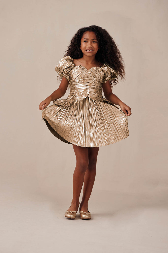 cult gaia gold mini dress KIDS CHARLIQUE DRESS