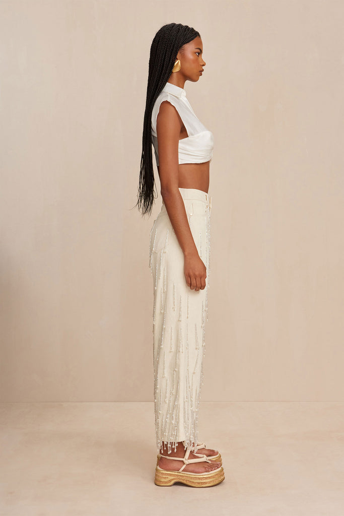 【送料&関税込】Cult Gaia Sisley Pants In White Cotton SISLEY PANT - OFF WHITE – CULT GAIA