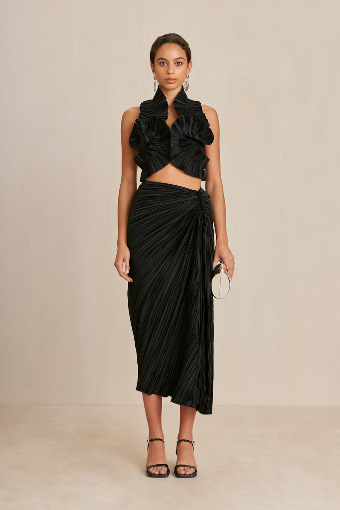 【送料&関税込】Cult Gaia Sola Skirt In Black Viscose Cult Gaia Sola Skirt In Black Viscose | italist