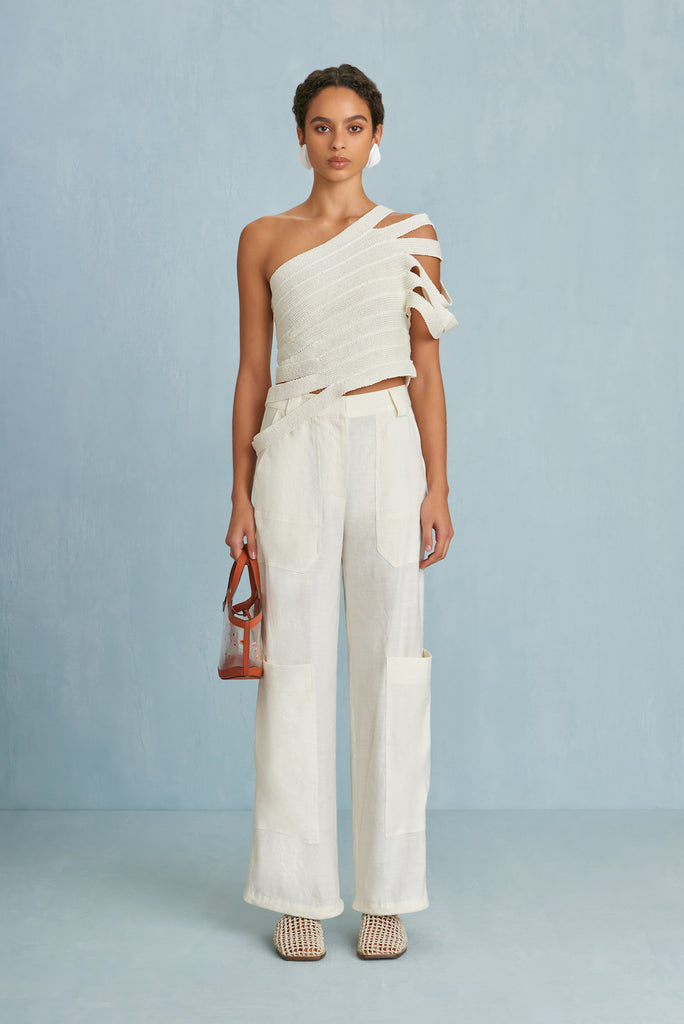 SASHI KNIT TOP - OFF WHITE – CULT GAIA SASHI KNIT TOP - OFF WHITE – CULT GAIA