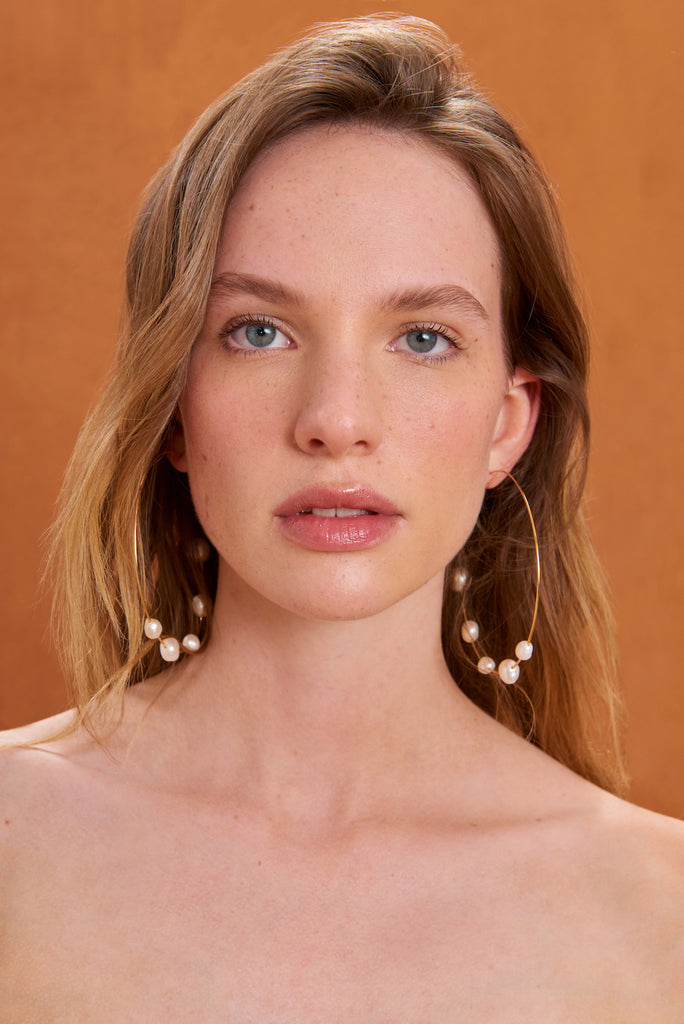NUBIA XL EARRING - PEARL – CULT GAIA