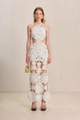 CULT GAIA ACCALIA CROCHET GOWN IN OFF WHITE