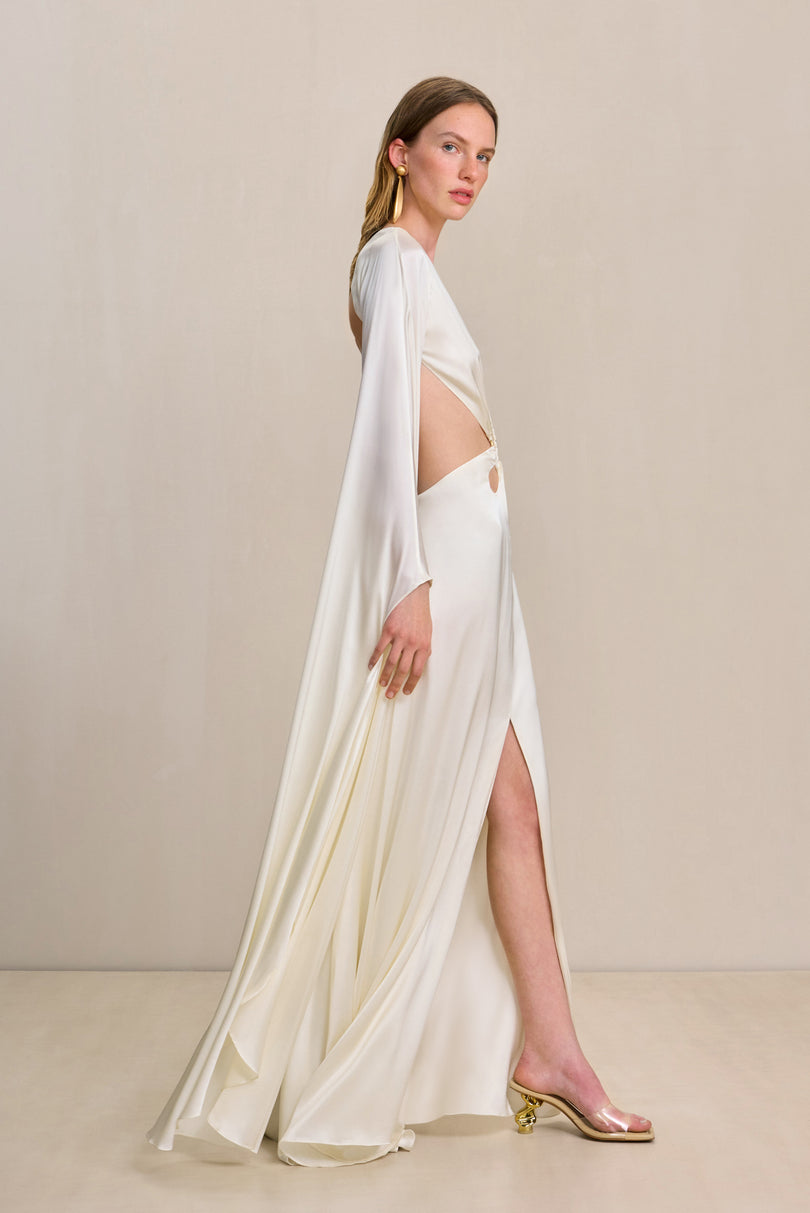 CULT GAIA JASMIN GOWN IN OFF WHITE