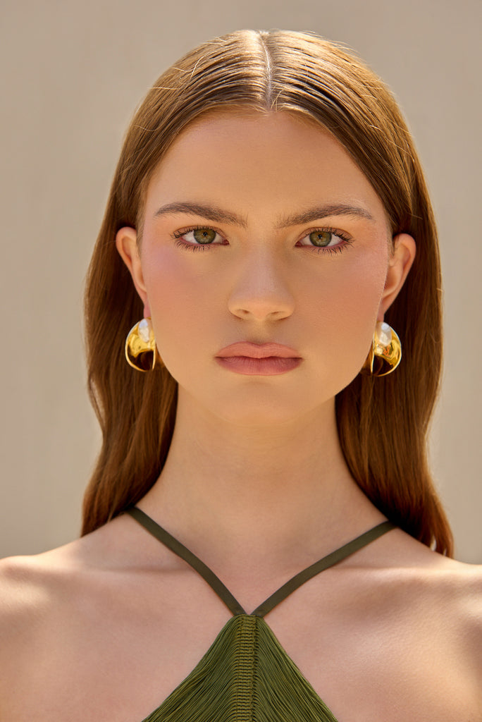SHIRA EARRING - SHINY BRASS – CULT GAIA