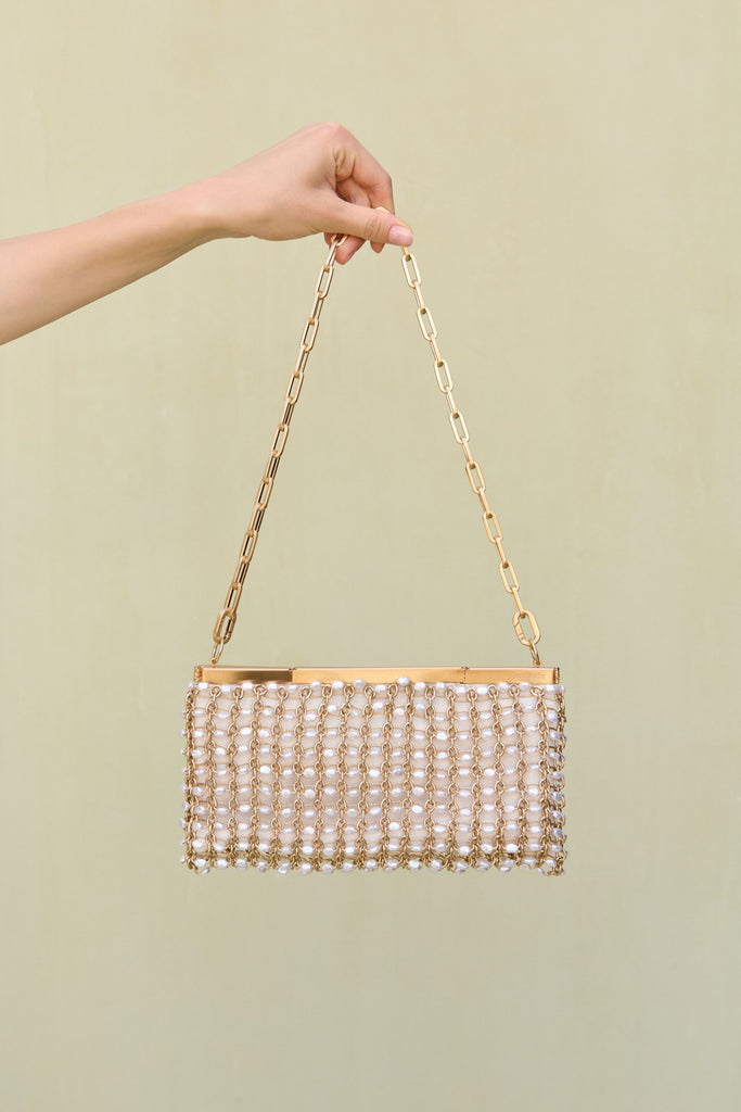 国内発| cult gaia Pearl バール アクリル&メタルバッグ Ivory Pearl Bag - Pearl – CULT GAIA