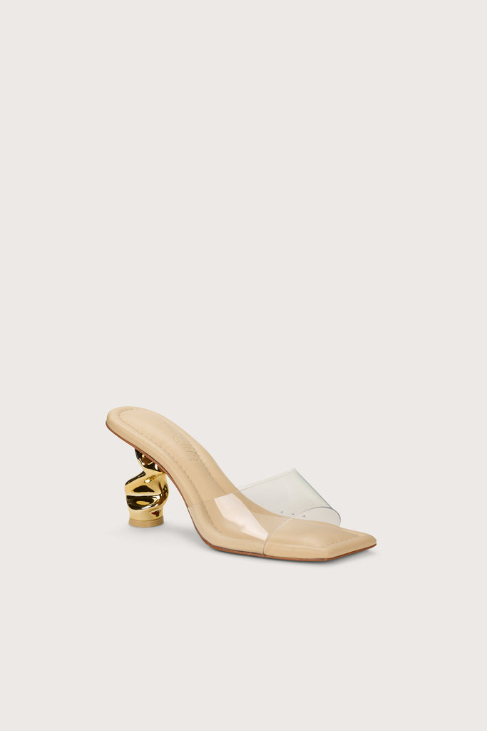 Cult Gaia カルトガイア スカルプチャーヒールサンダル　クリアサンダル SCRUNCH SANDAL - CLEAR – CULT GAIA