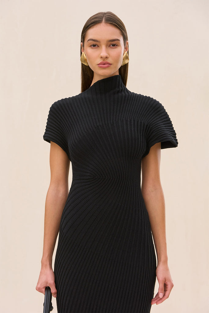 CHRYSTA KNIT DRESS - BLACK – CULT GAIA