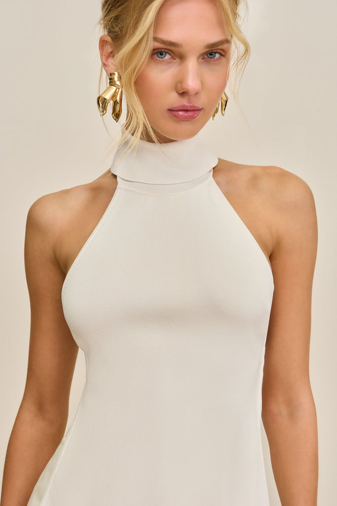 24年モデル CLANE HALTER NECK KNIT ALL IN ONE CLANE オールインワン CLANE/クラネ/HALTER NECK KNIT ALL IN