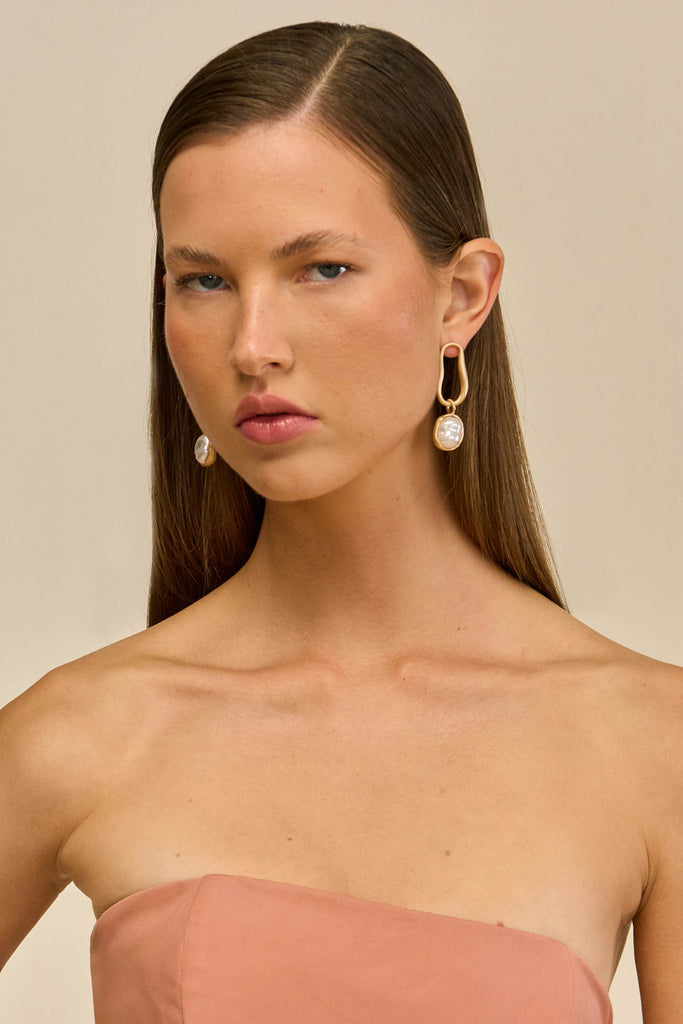 VERA EARRING - BRUSHED BRASS – CULT GAIA