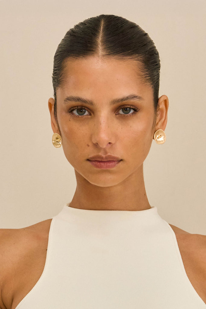 IZARA EARRING - BRUSHED BRASS – CULT GAIA