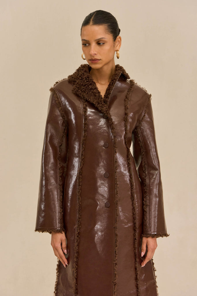 美品A.P.C. Grolia Coatグロリアコート36 ツイード ブラウン TILI COAT - JAVA – CULT GAIA