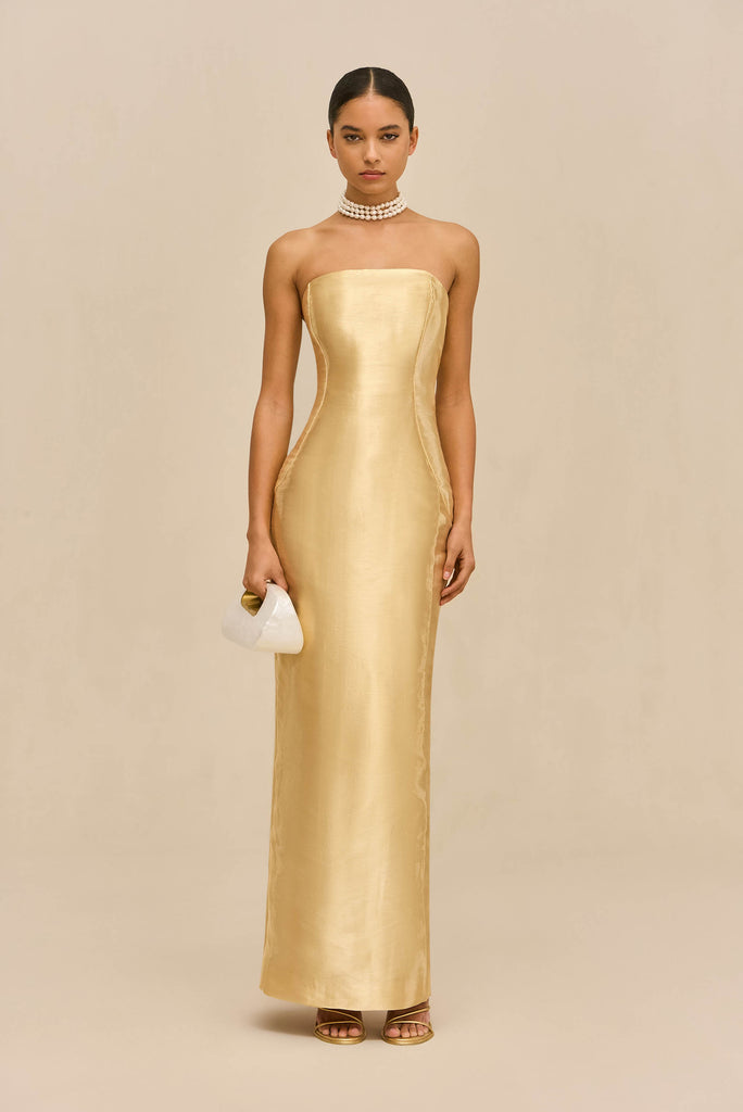 FICKLIN GOWN - GOLD – CULT GAIA