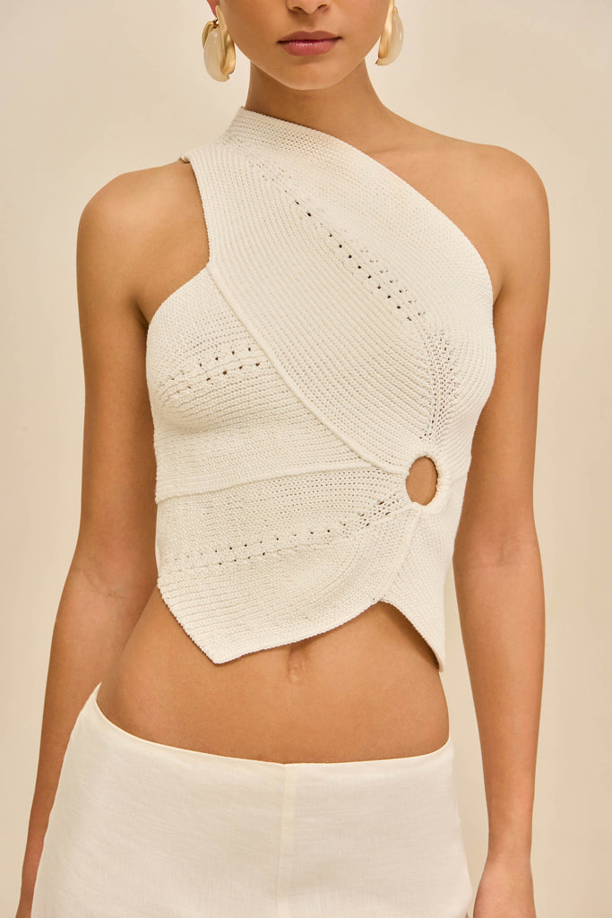 DENEUVE KNIT TOP - OFF WHITE – CULT GAIA