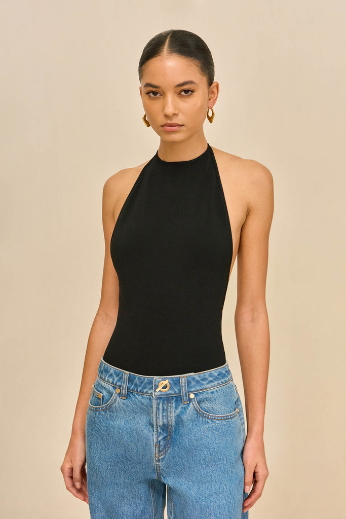 MINNIE KNIT BODYSUIT - BLACK – CULT GAIA