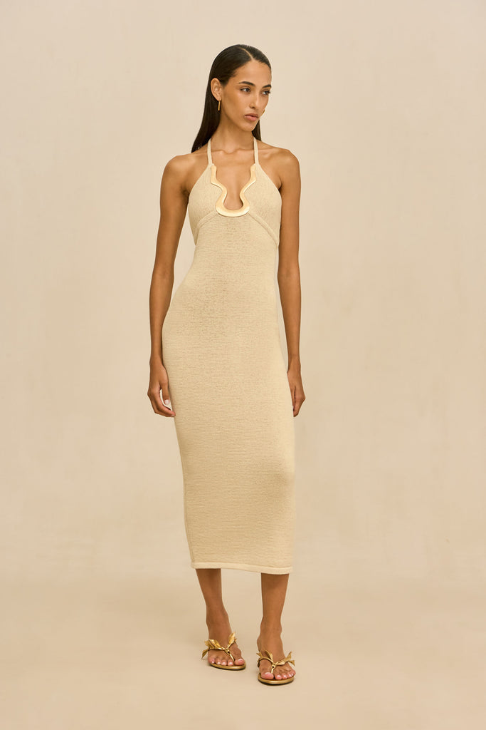 VALMA KNIT DRESS - BEACH – CULT GAIA