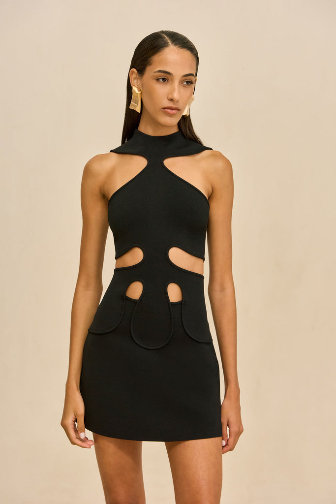 LILLIE KNIT DRESS - BLACK – CULT GAIA