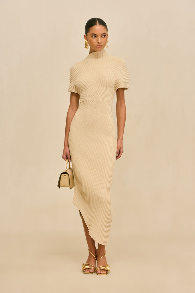 CHRYSTA KNIT DRESS - BEACH