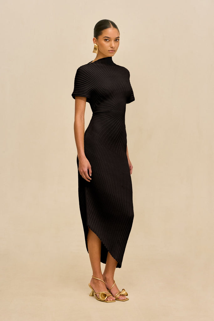 CHRYSTA KNIT DRESS - BLACK – CULT GAIA