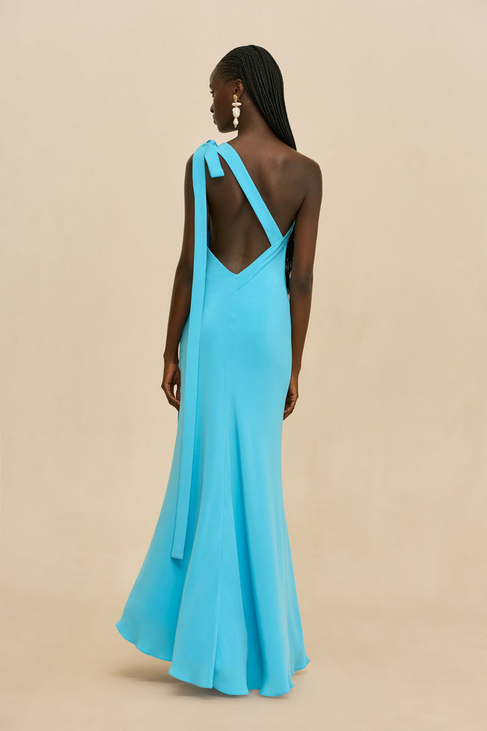cult gaia blue dress FLORENCE GOWN Size Alpha:UK-XL Velvi - Sutton Slip This Florence Gown from original
