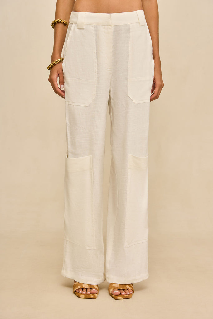WYNN PANT - OFF WHITE LINEN – CULT GAIA