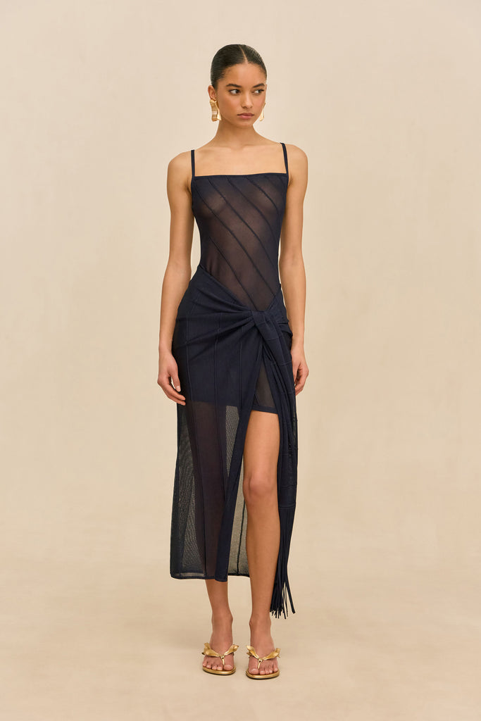 KORSA KNIT DRESS - DEEP LAKE – CULT GAIA