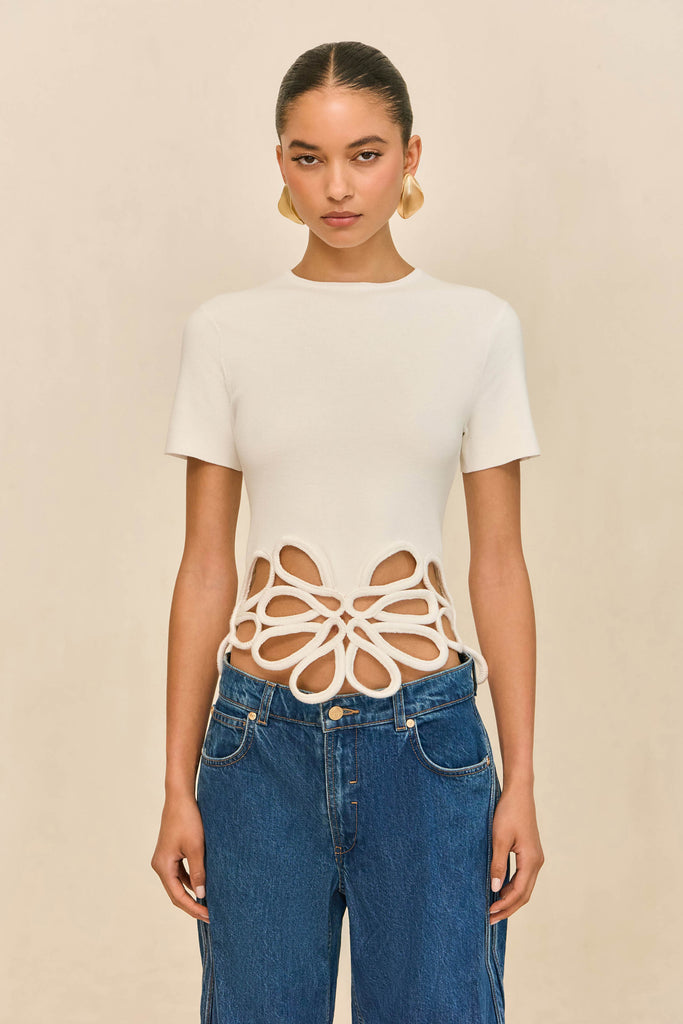 ERES KNIT TOP - OFF WHITE – CULT GAIA