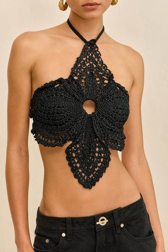 DARLENA CROCHET TOP - BLACK – CULT GAIA