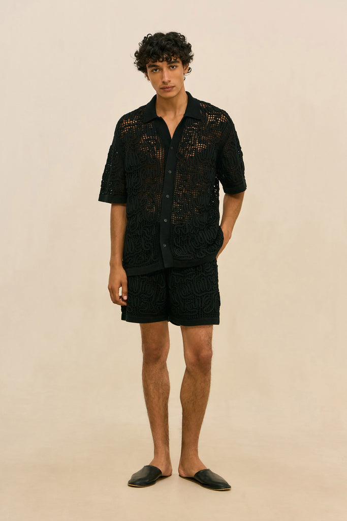 BOHOL CROCHET SHIRT - BLACK – CULT GAIA