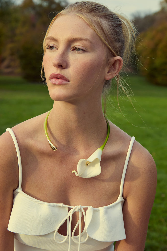 正規品 andmary Claire choker tops CALLA VINE CHOKER - WHITE – CULT GAIA