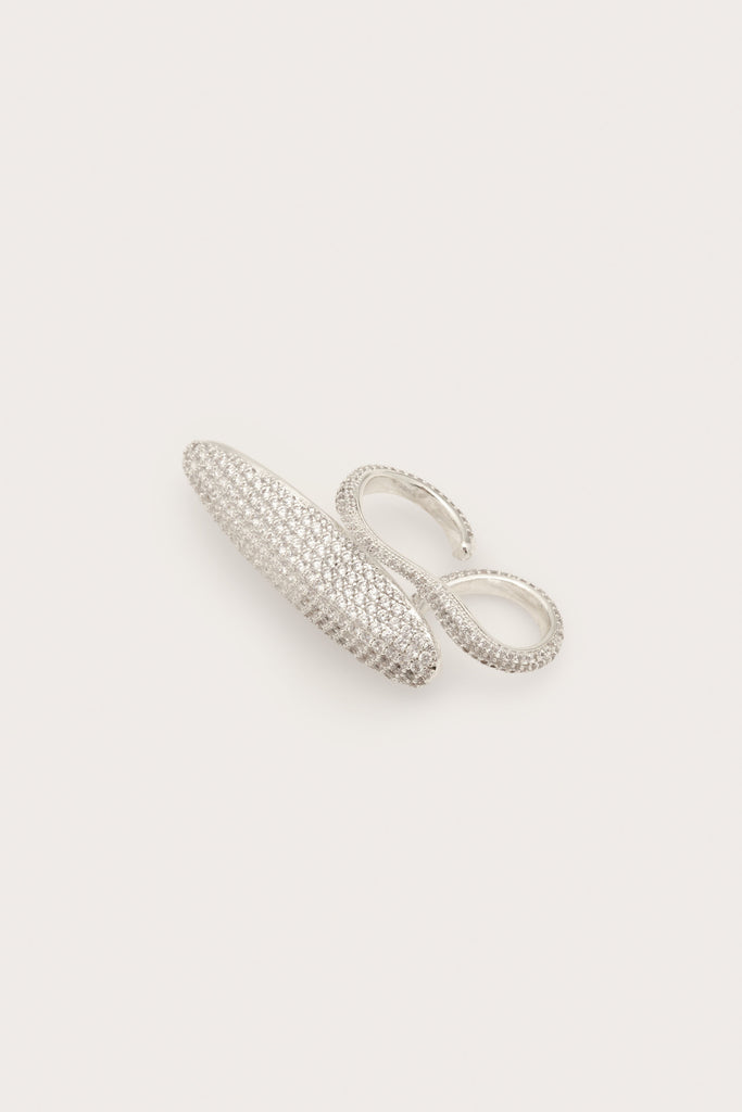 FIORE RHINESTONE RING - SILVER – CULT GAIA