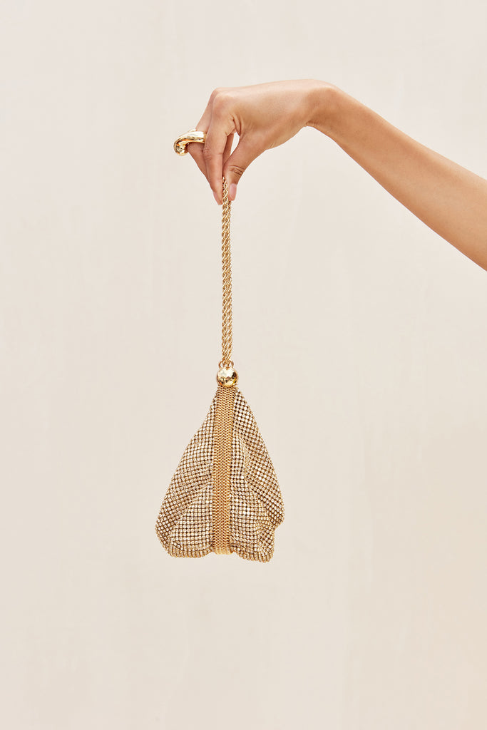 ルルゲッタ  2wayリボンBag   ゴールド Daniel Crossbody Clutch Small | Soft Leather Convertible Bag | HAMMITT