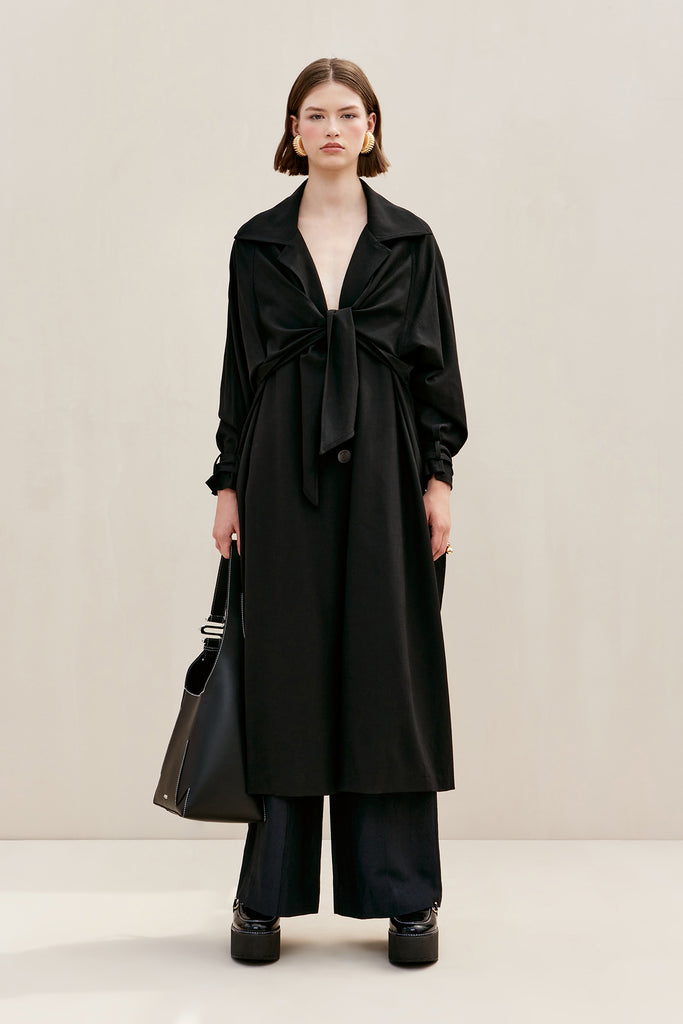 APRIL TRENCH COAT - BLACK – CULT GAIA