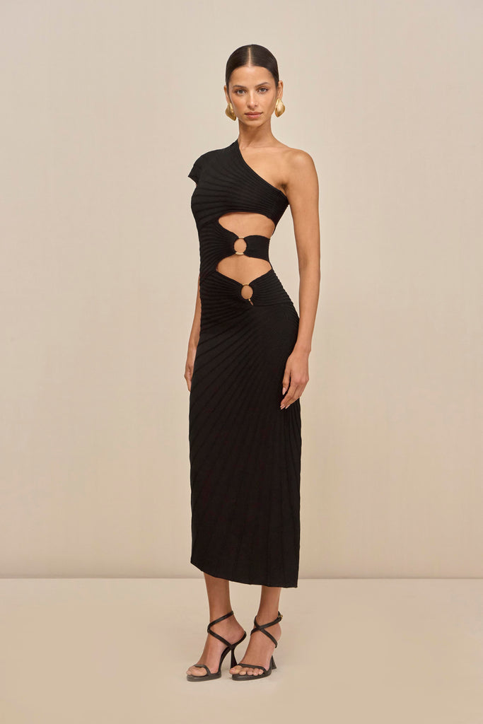 LURENZ KNIT DRESS - BLACK – CULT GAIA