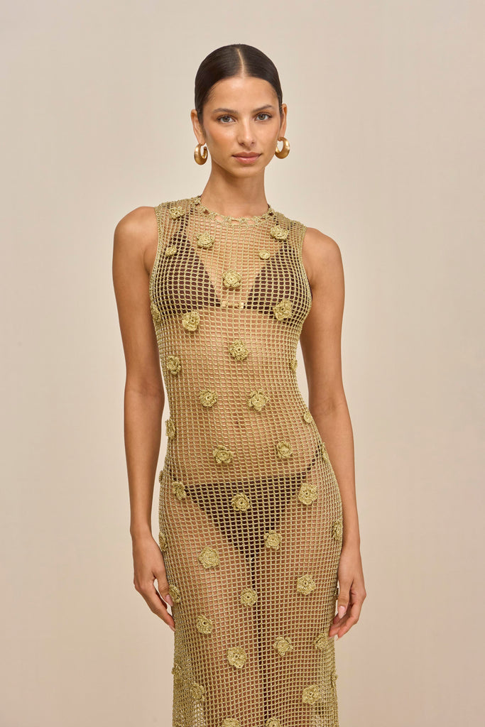 VERMEER DRESS - GOLD – CULT GAIA