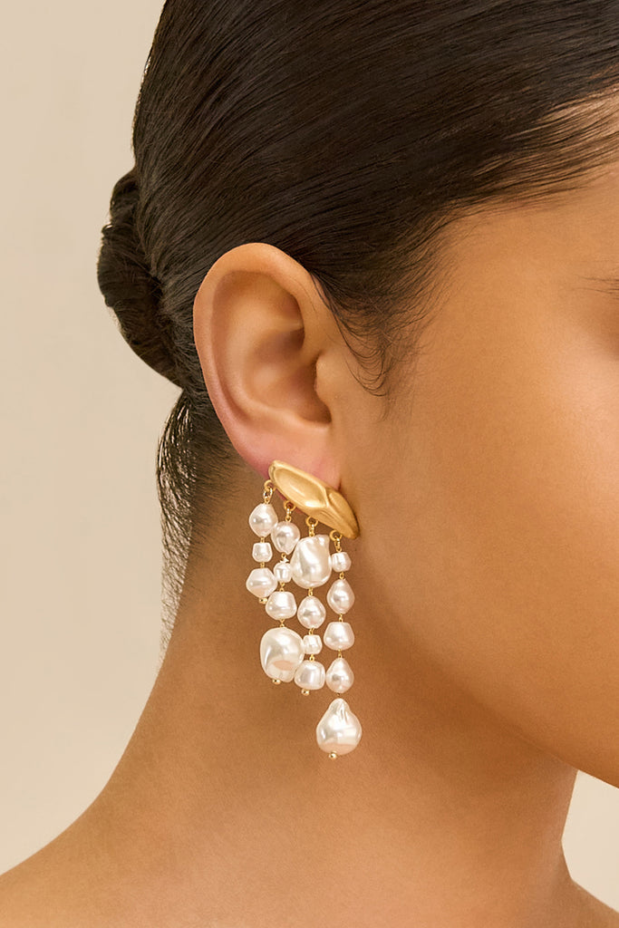 SHIVA EARRING - PEARL – CULT GAIA
