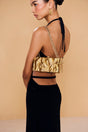 CULT GAIA HAJAR SHOULDER BAG IN GOLD