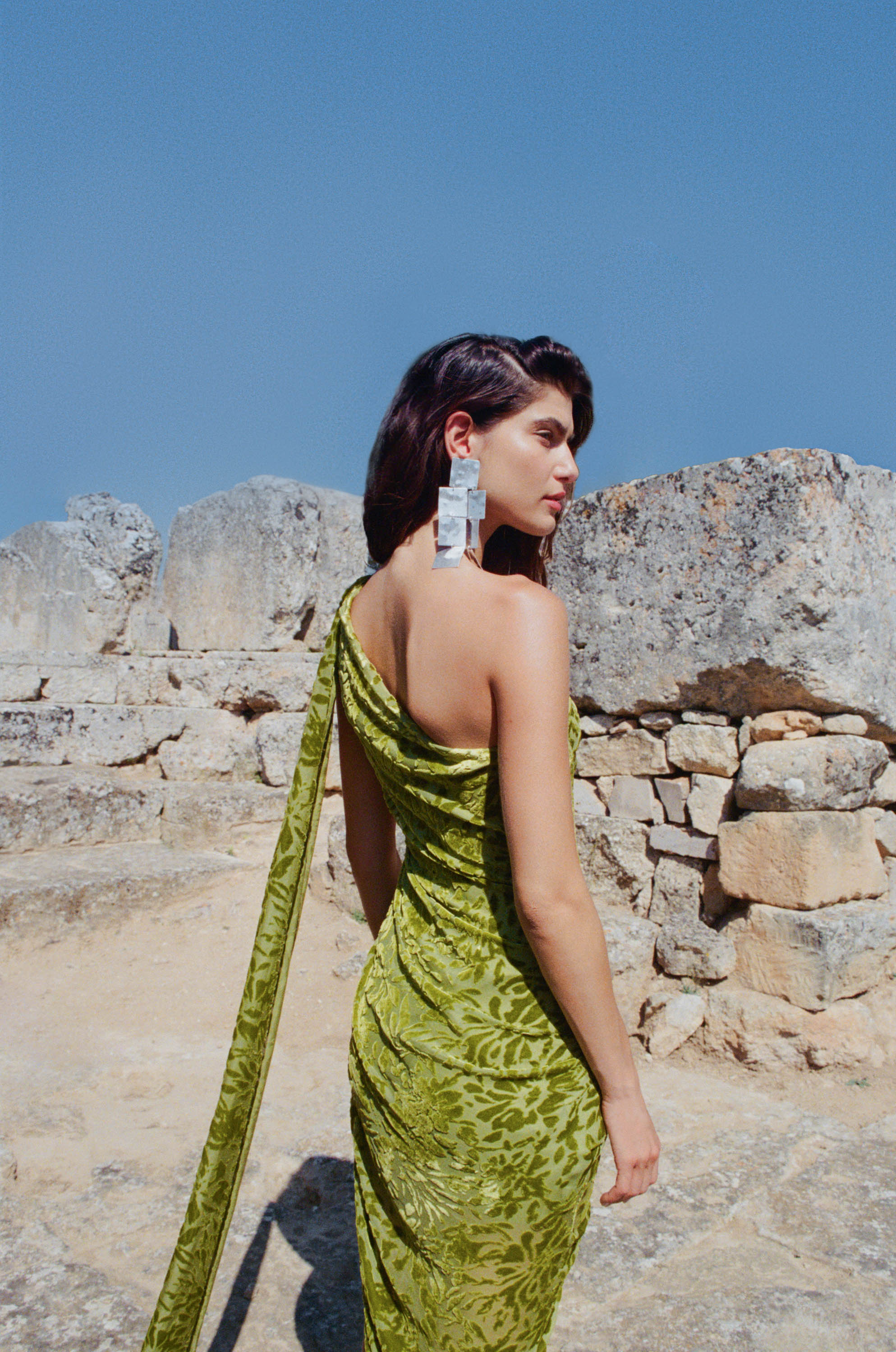 SARAI GOWN - CHIVE