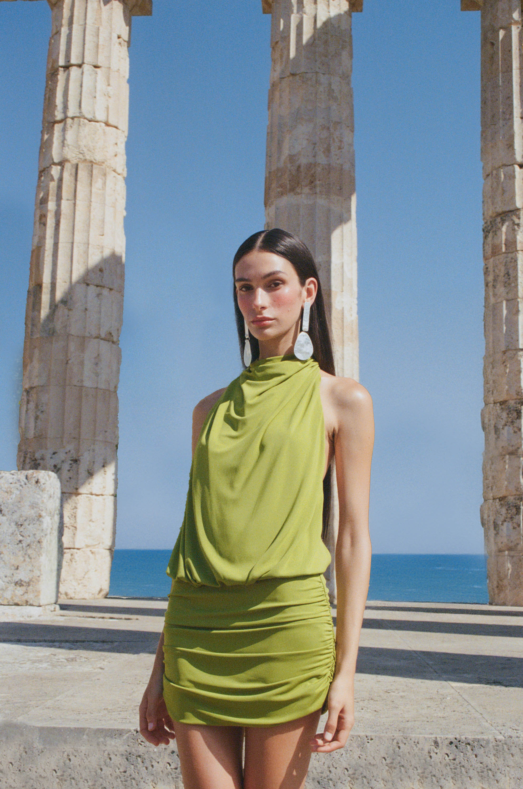 MAELLE DRESS - CHIVE