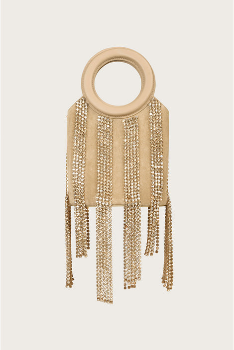 TARYN RHINESTONE BAG - SAND DOLLAR