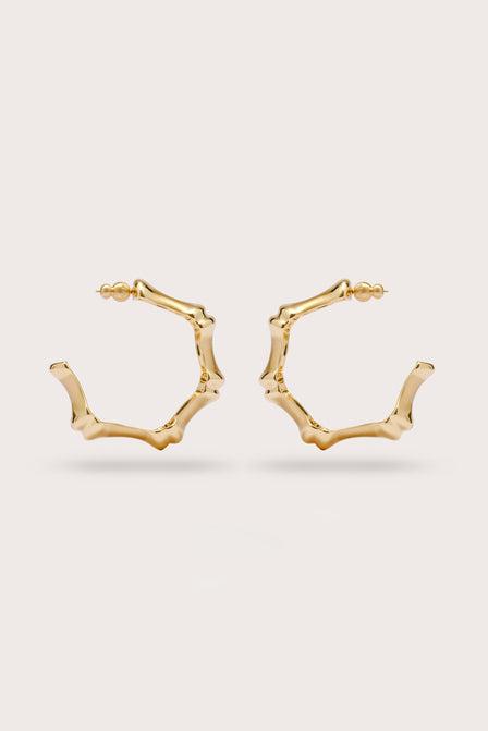 BAMBU EARRING - BRUSHED BRASS