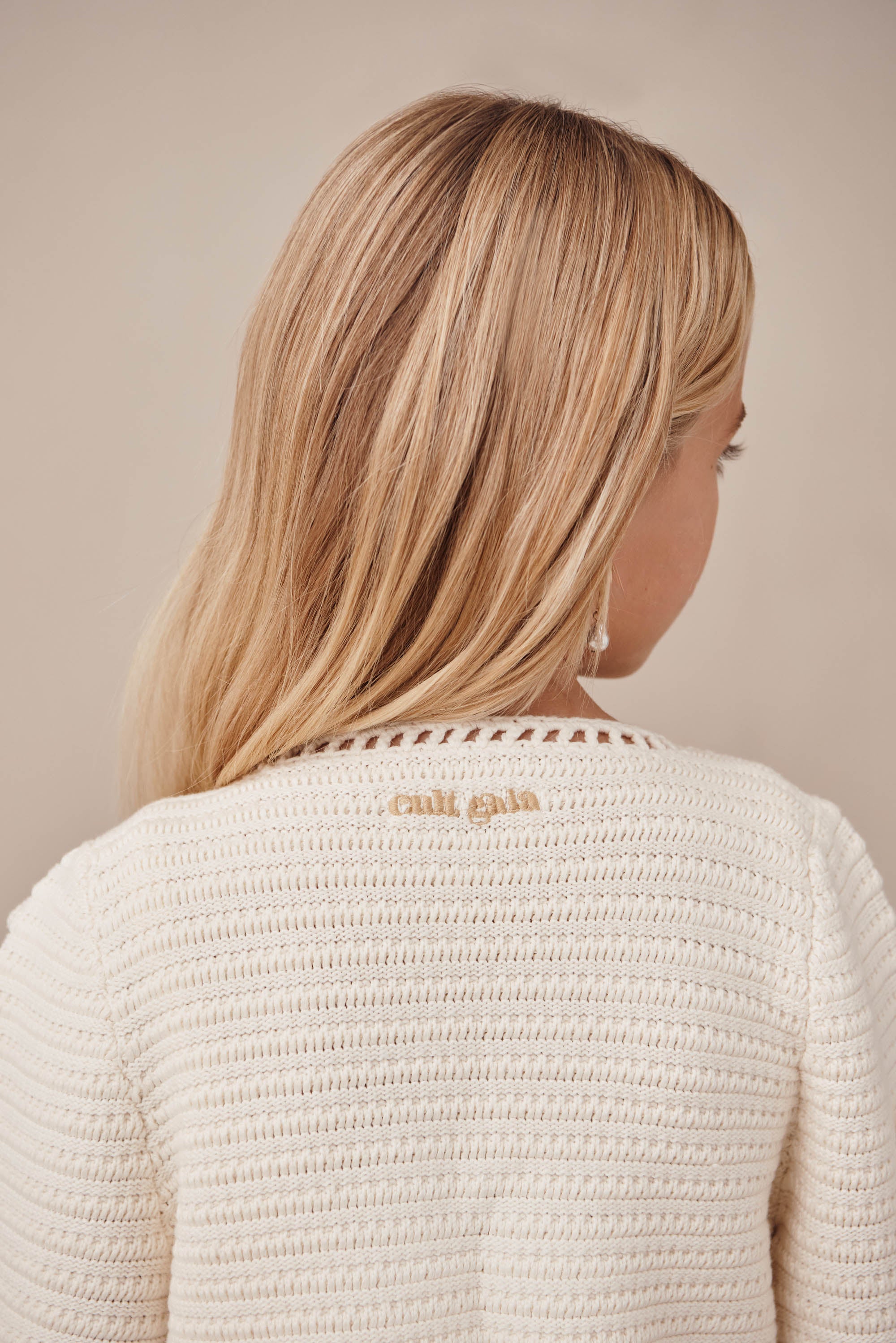 KIDS DAHLIE CARDIGAN SET  - OFF WHITE