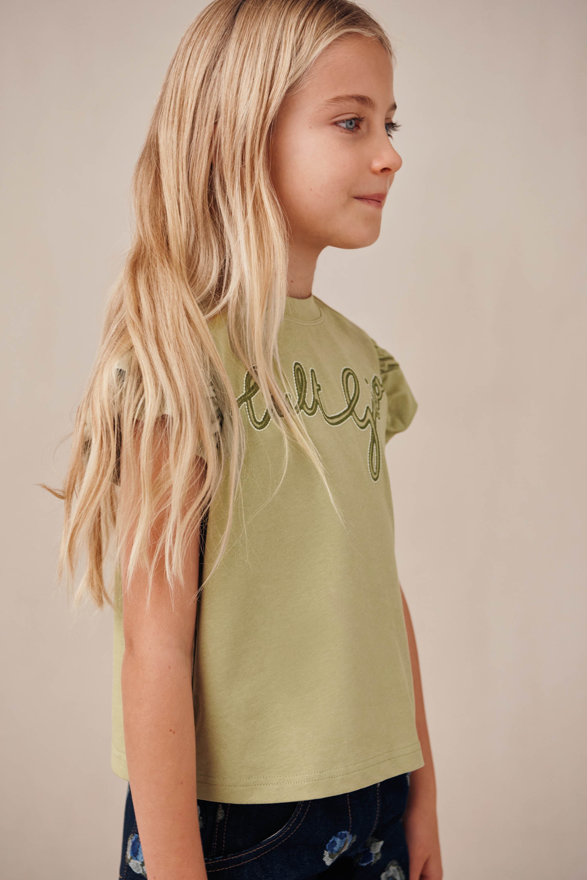 KIDS MADELINE TOP - LIGHT PASTURE