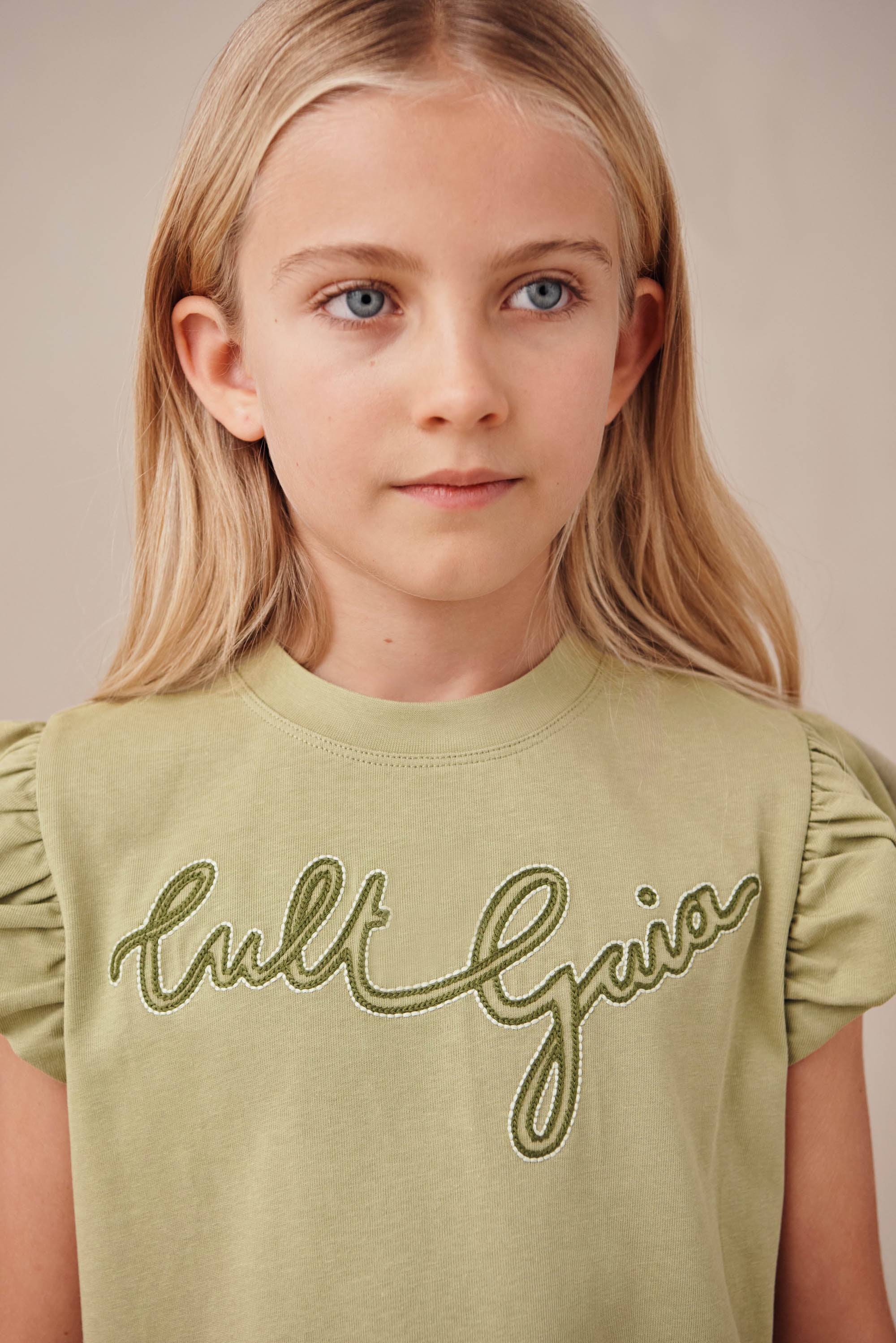 KIDS MADELINE TOP - LIGHT PASTURE