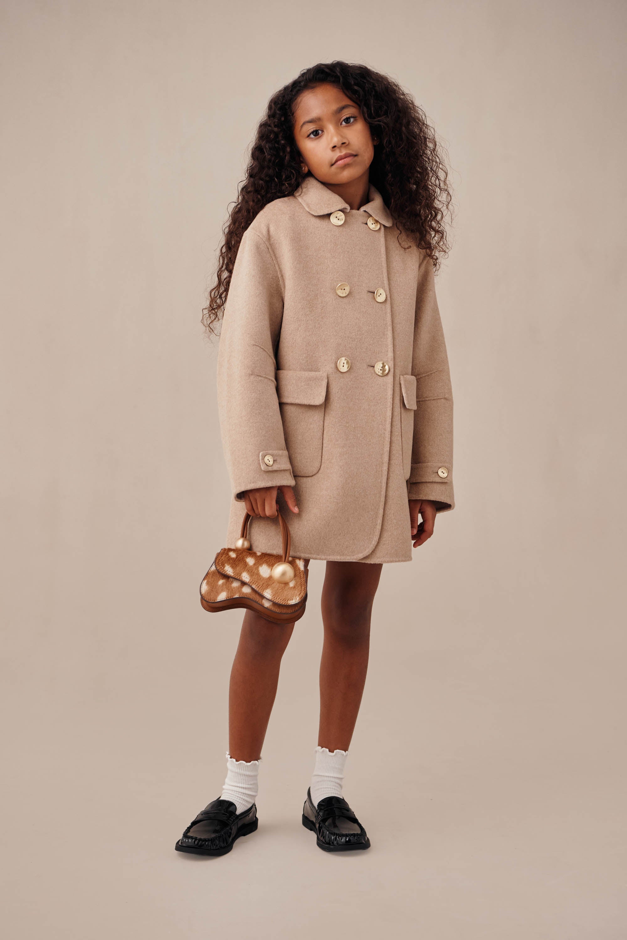 KIDS TULI REVERISBLE COAT - TAUPE