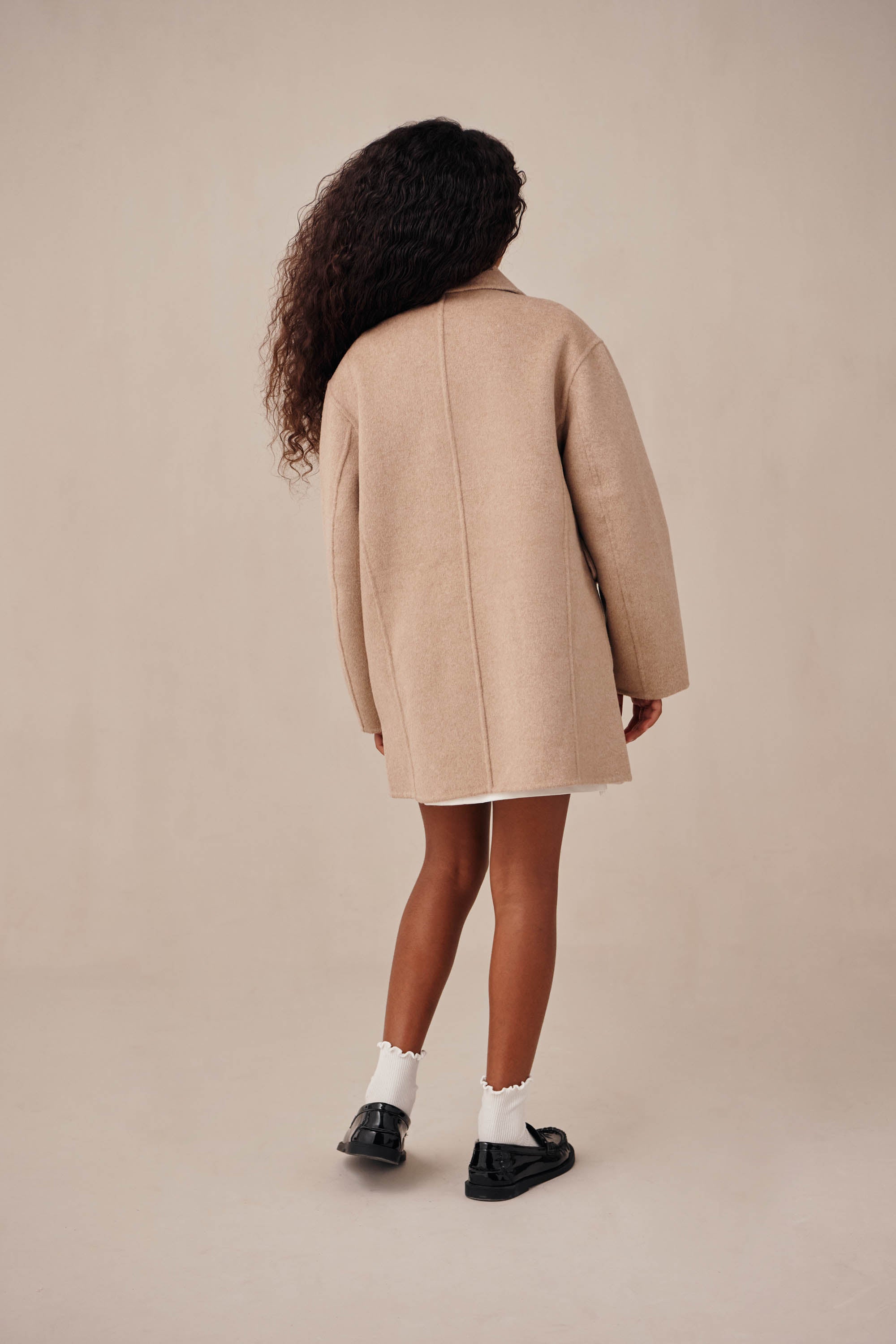 KIDS TULI REVERISBLE COAT - TAUPE