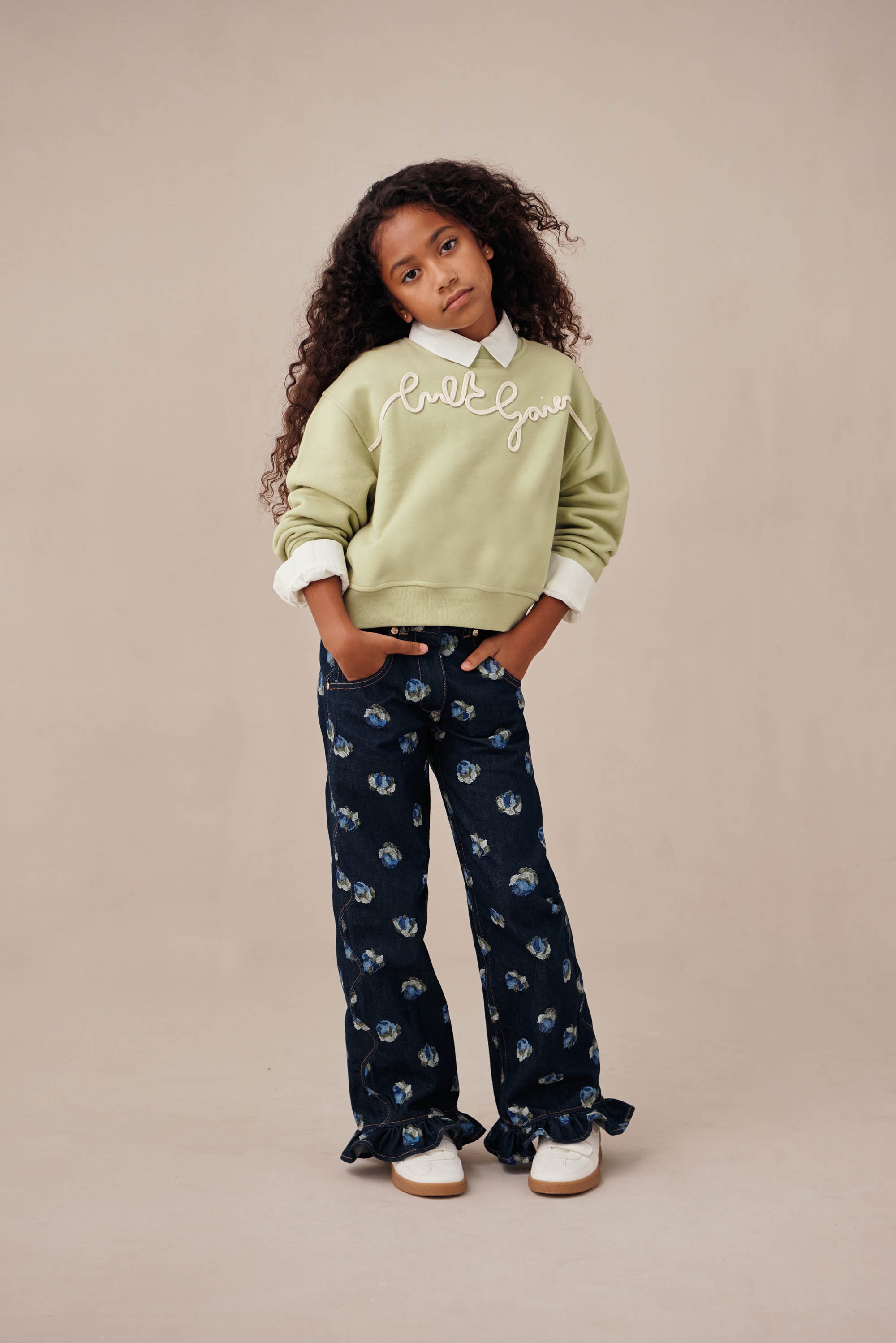 KIDS CARINNA SWEATSHIRT - LIGHT PASTURE
