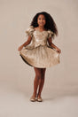 KIDS CHARLIQUE DRESS - GOLD