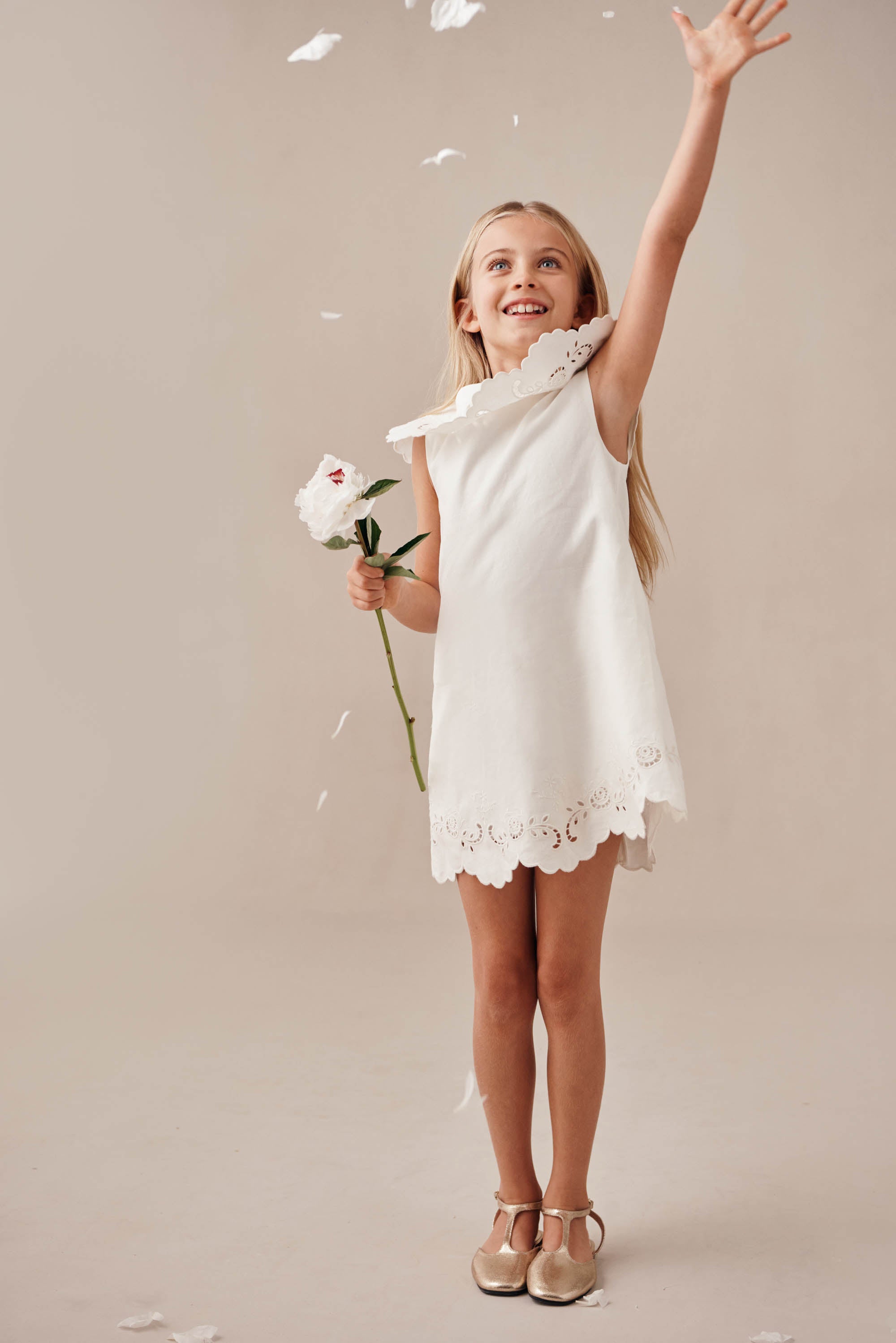 KIDS FRIDLI DRESS - OFF WHITE